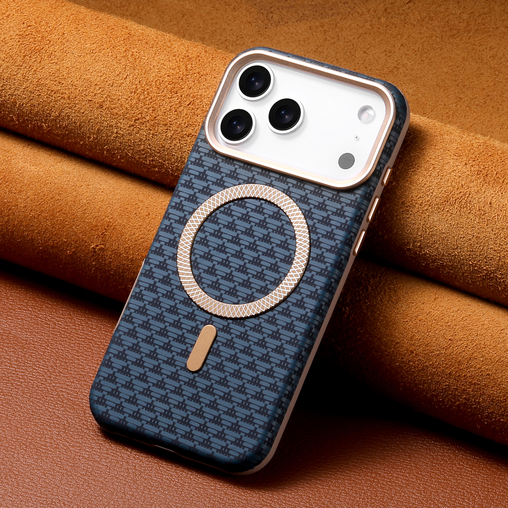 Luxury Woven Texture MagSafe iPhone Case