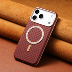Luxury Woven Texture MagSafe iPhone Case