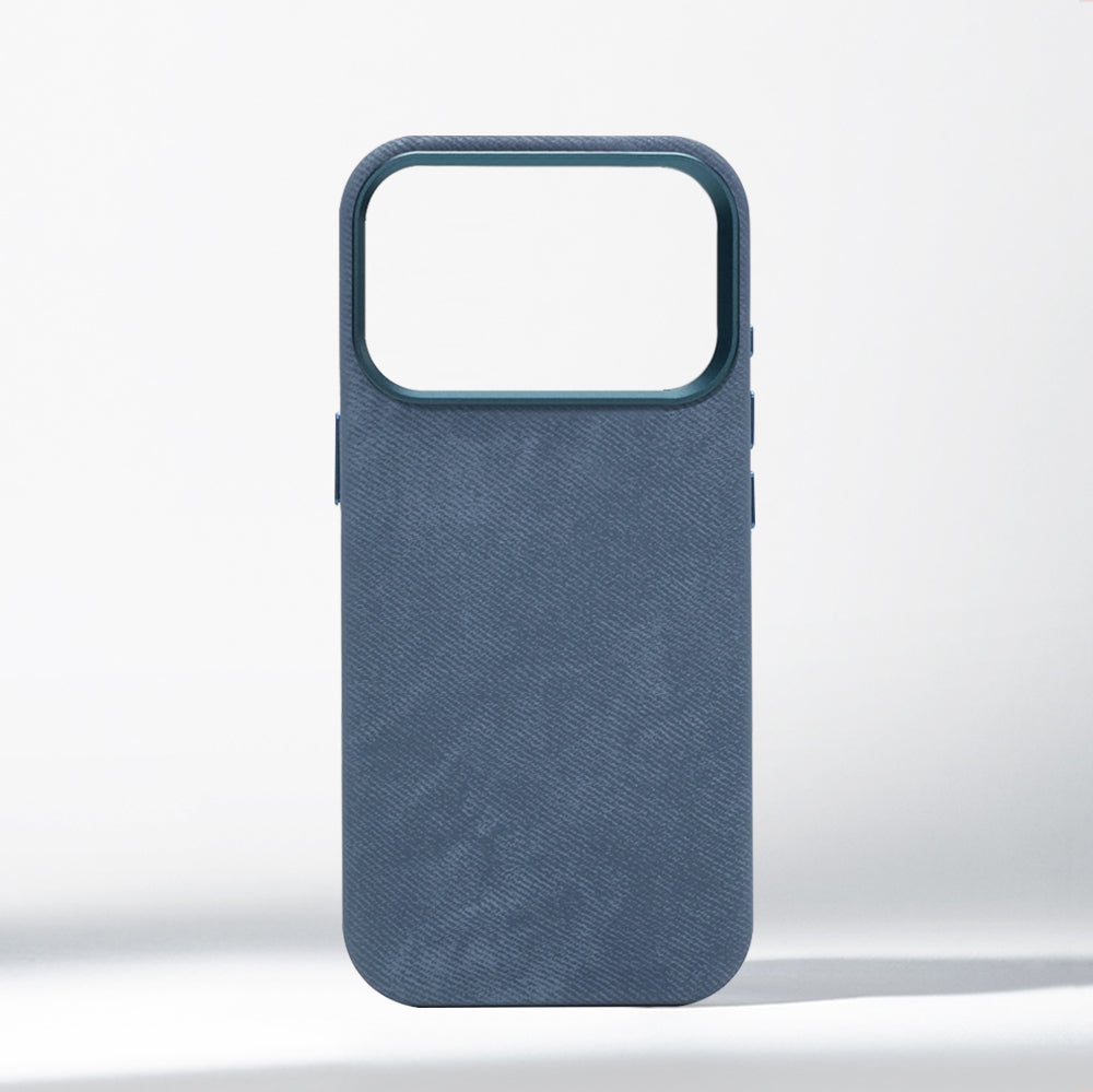 Fabric Texture iPhone Case with Large Camera Cutout and Soft Touch Finish