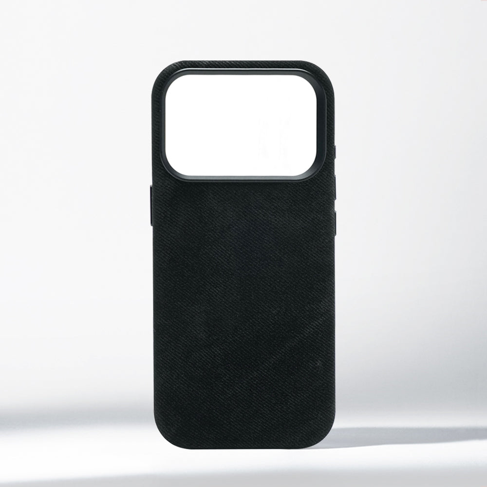 Fabric Texture iPhone Case with Large Camera Cutout and Soft Touch Finish