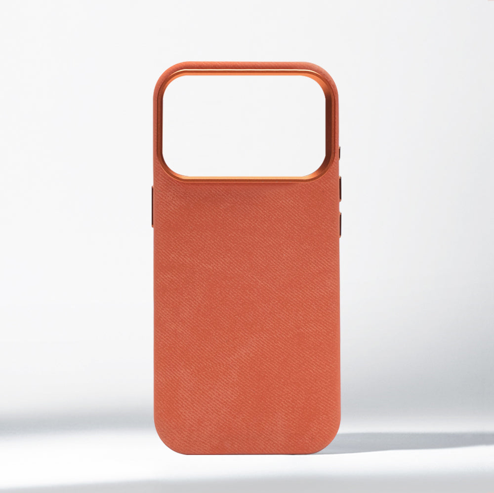 Fabric Texture iPhone Case with Large Camera Cutout and Soft Touch Finish