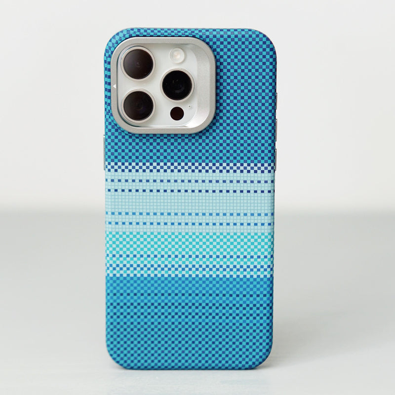 Pixel Checkered Weave iPhone Case