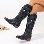 Womens Leather Western Cowgirl Boots
