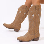 Womens Leather Western Cowgirl Boots