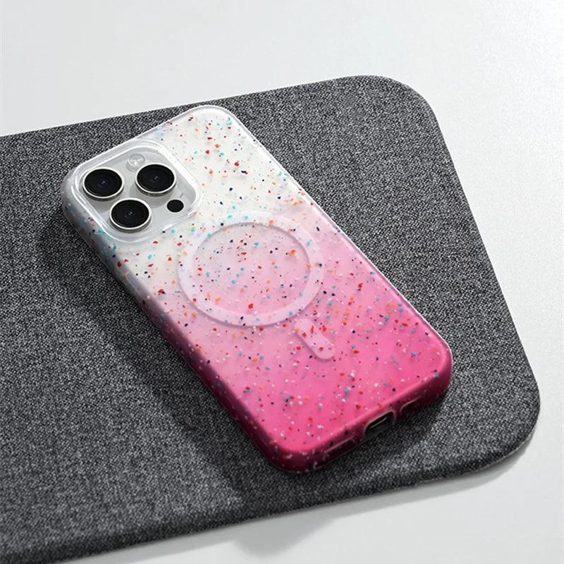 Speckled Magsafe Silicone iPhone Case with Soft Touch Finish & Camera Lens Protection
