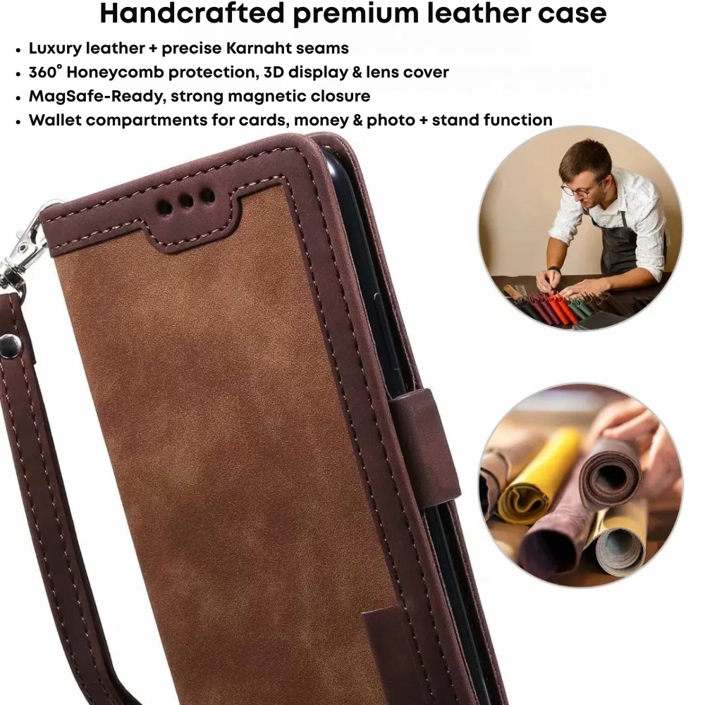 Leather Wallet iPhone Case Card Holder