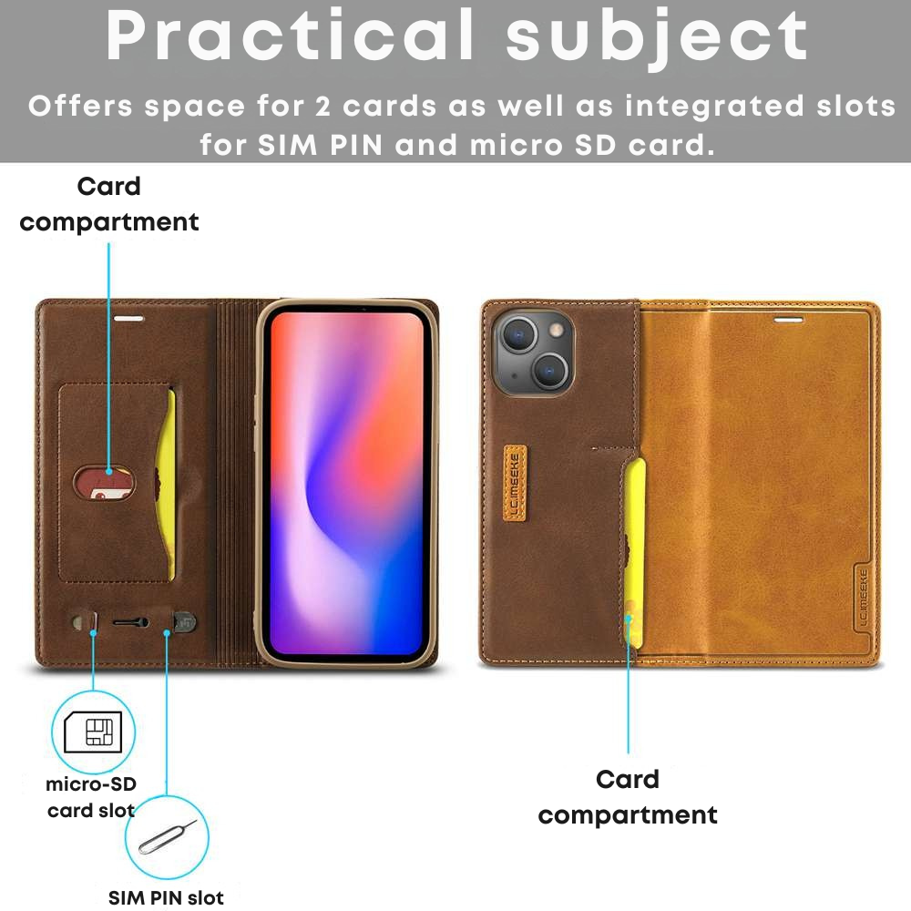 Leather Wallet iPhone Case Card Holder