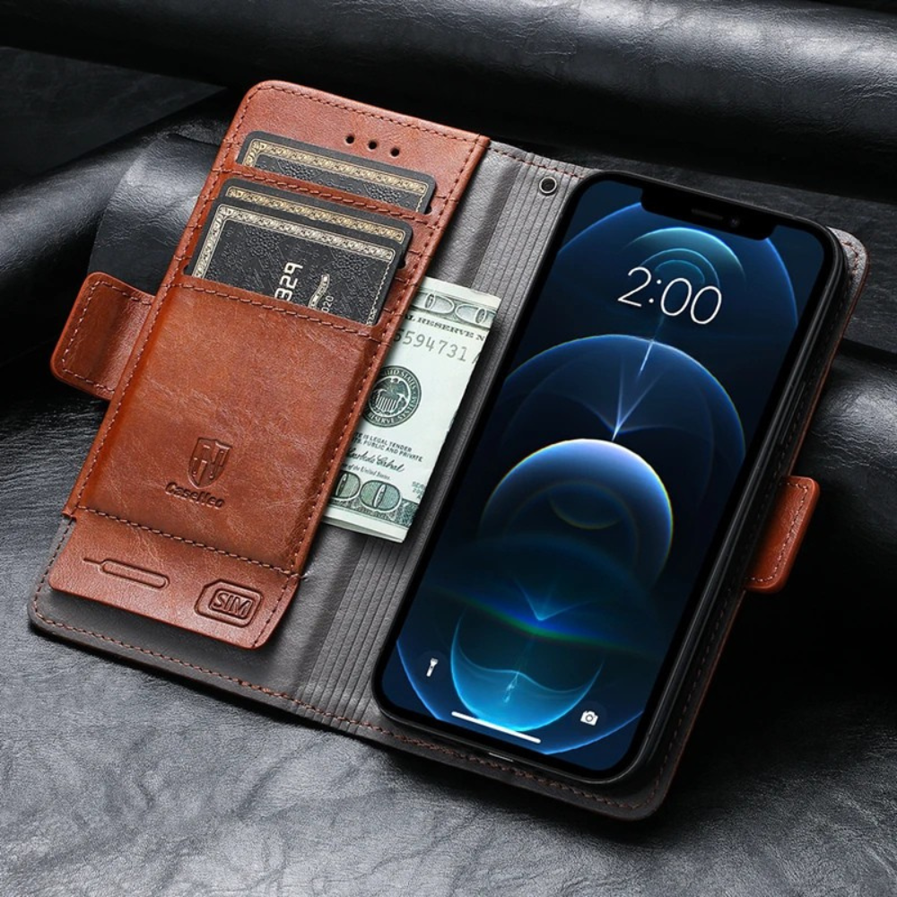 Leather Wallet iPhone Case Card Holder