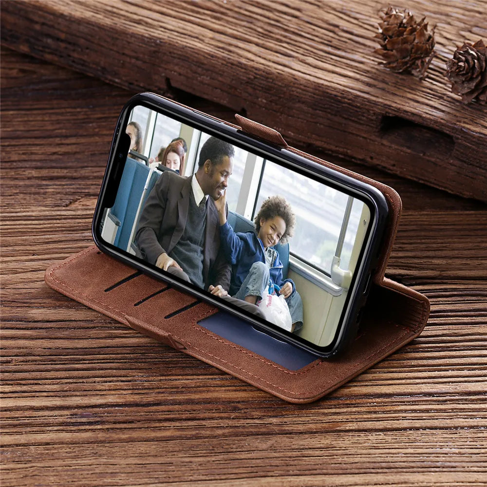 Leather Wallet iPhone Case Card Holder