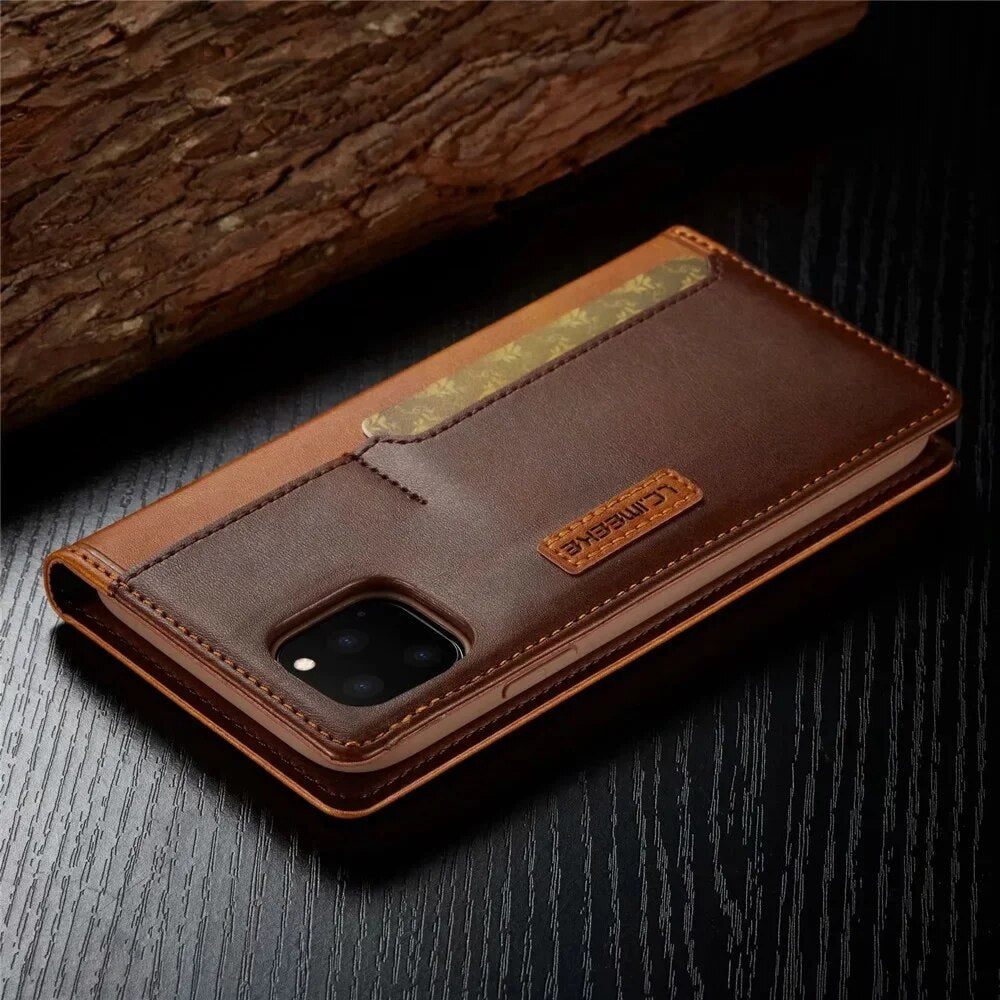 Leather Wallet iPhone Case Card Holder