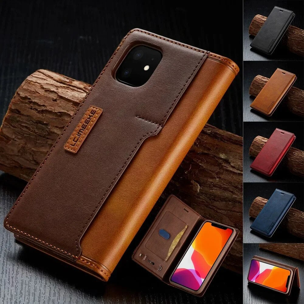 Leather Wallet iPhone Case Card Holder