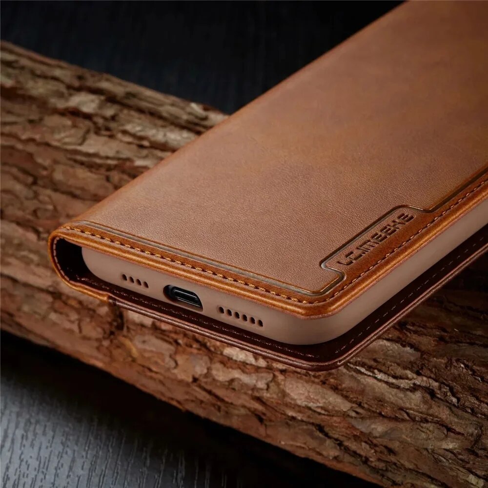 Leather Wallet iPhone Case Card Holder