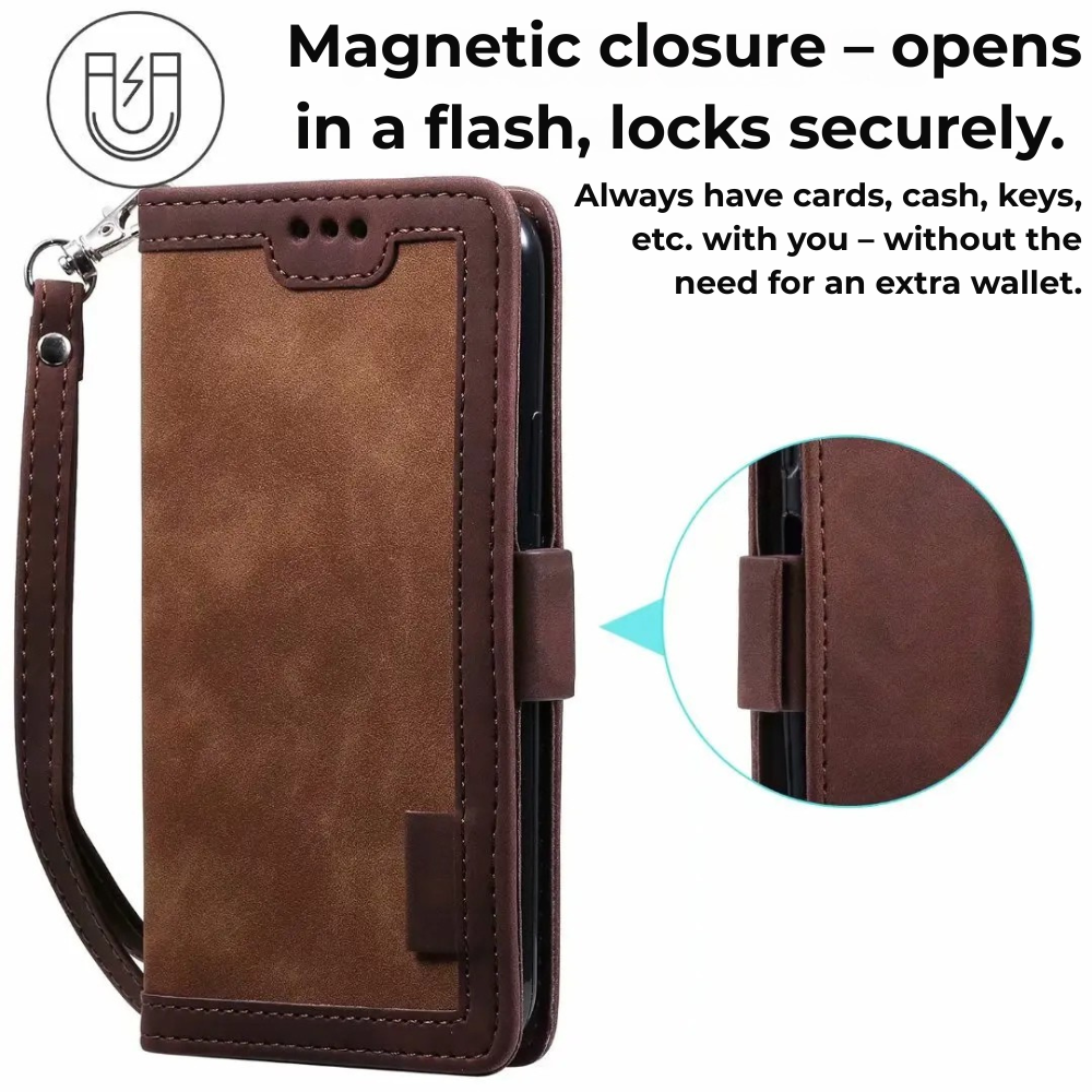 Leather Wallet iPhone Case Card Holder