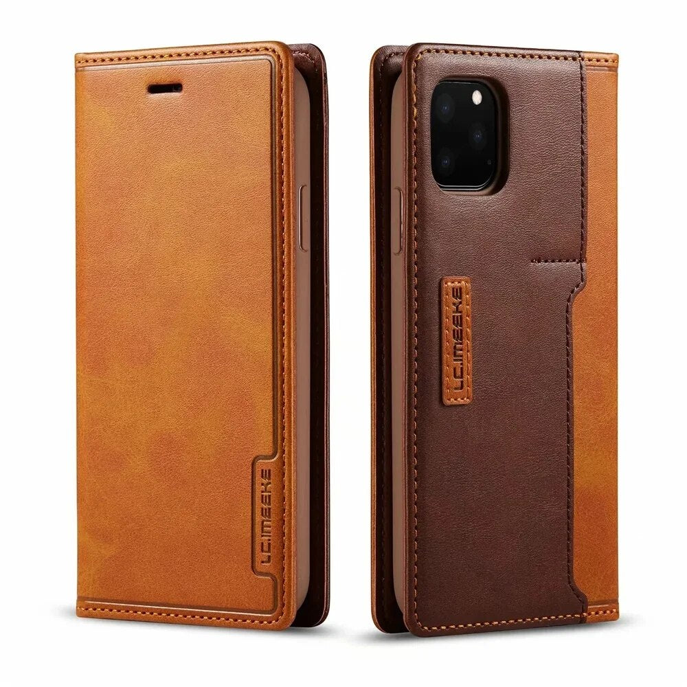 Leather Wallet iPhone Case Card Holder