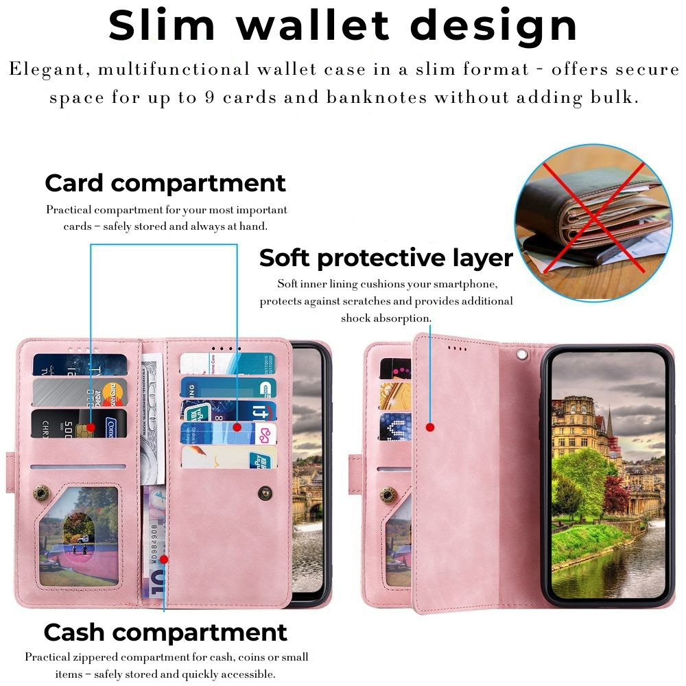 Zipper Wallet iPhone Case Card Holder