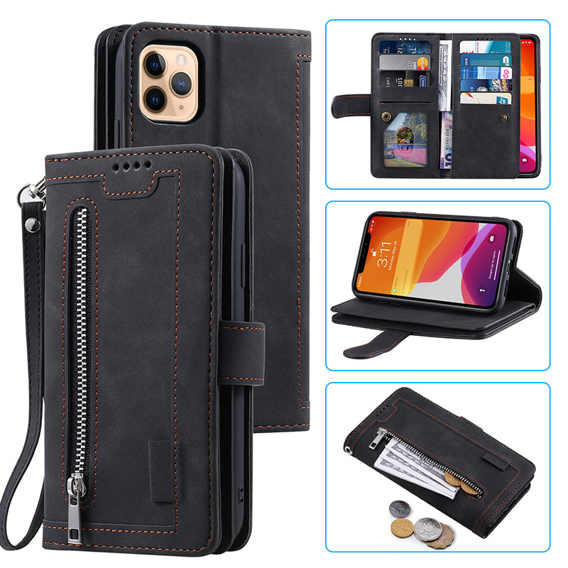 Zipper Wallet iPhone Case Card Holder