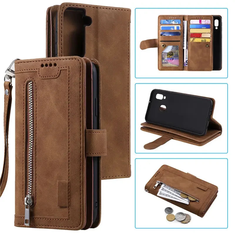 Zipper Wallet iPhone Case Card Holder