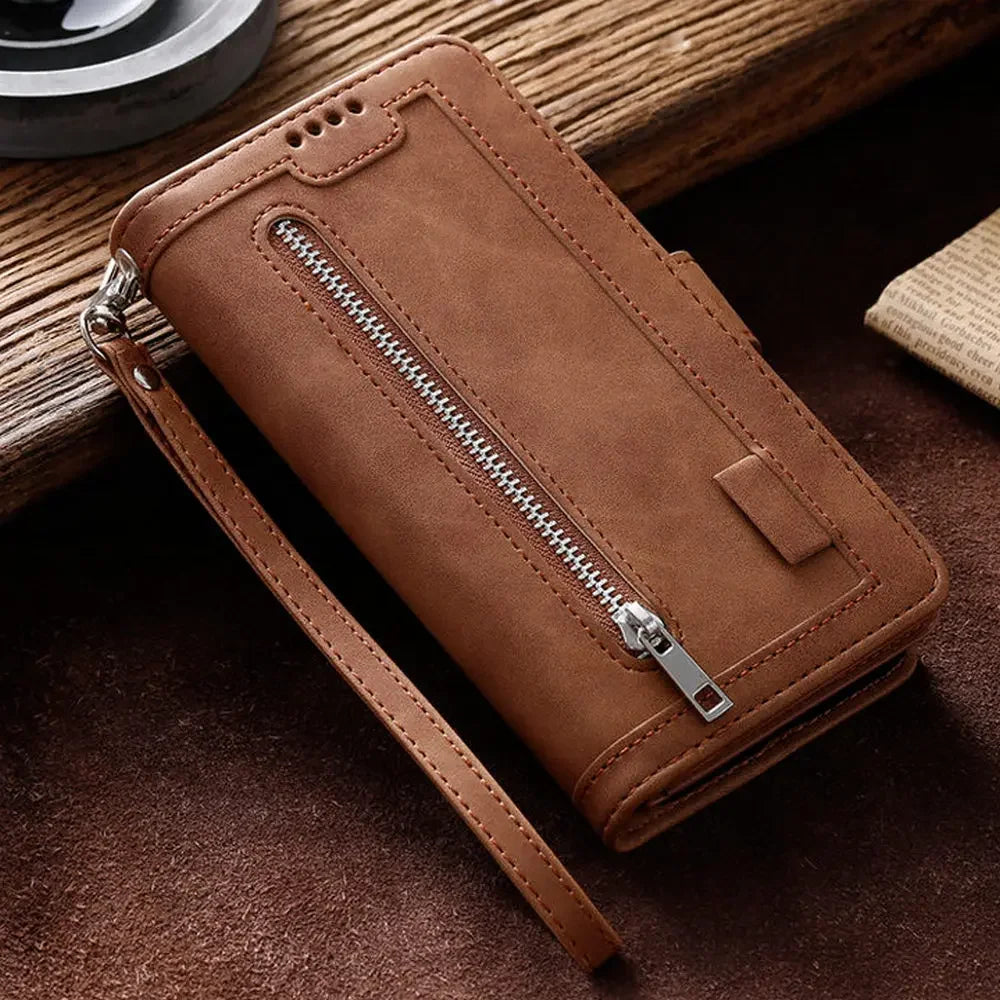 Zipper Wallet iPhone Case Card Holder