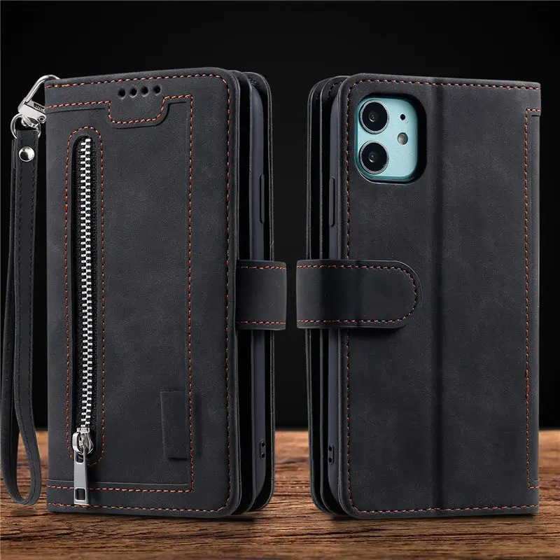 Zipper Wallet iPhone Case Card Holder