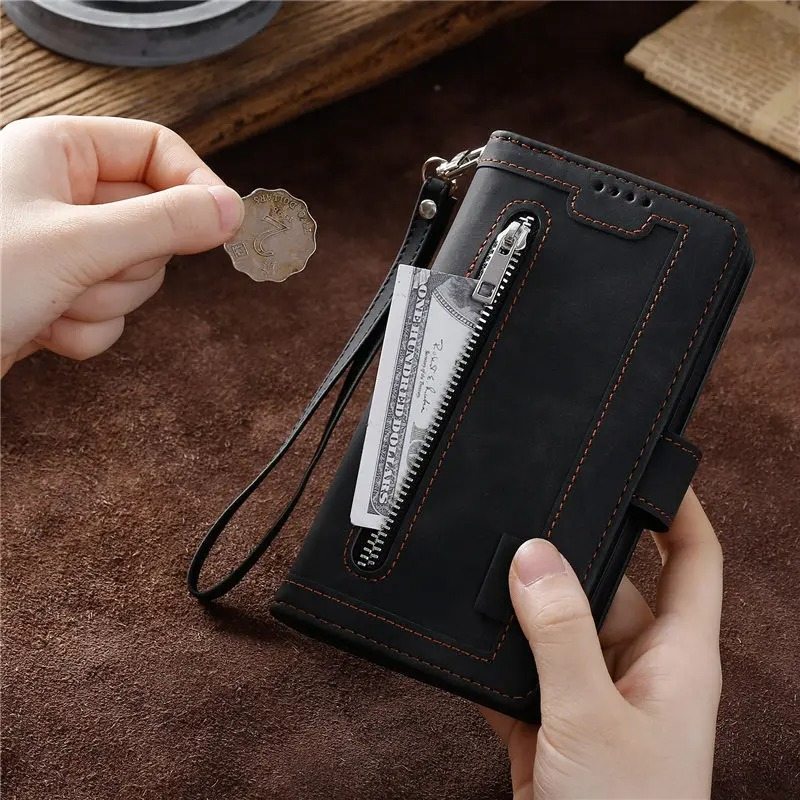 Zipper Wallet iPhone Case Card Holder
