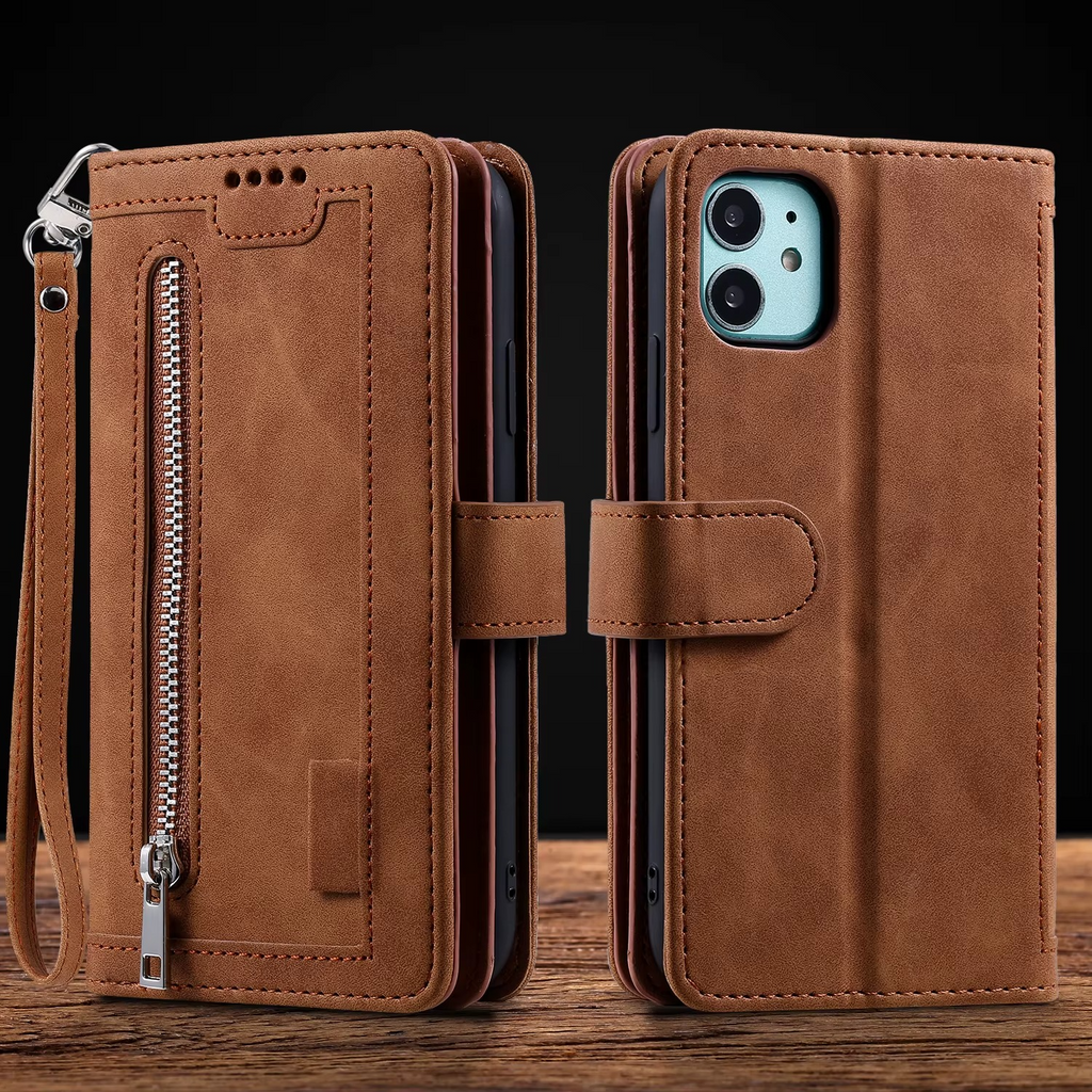Zipper Wallet iPhone Case Card Holder