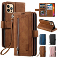 Zipper Wallet iPhone Case Card Holder