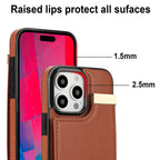 Leather Wallet iPhone Case Card Holder Flap