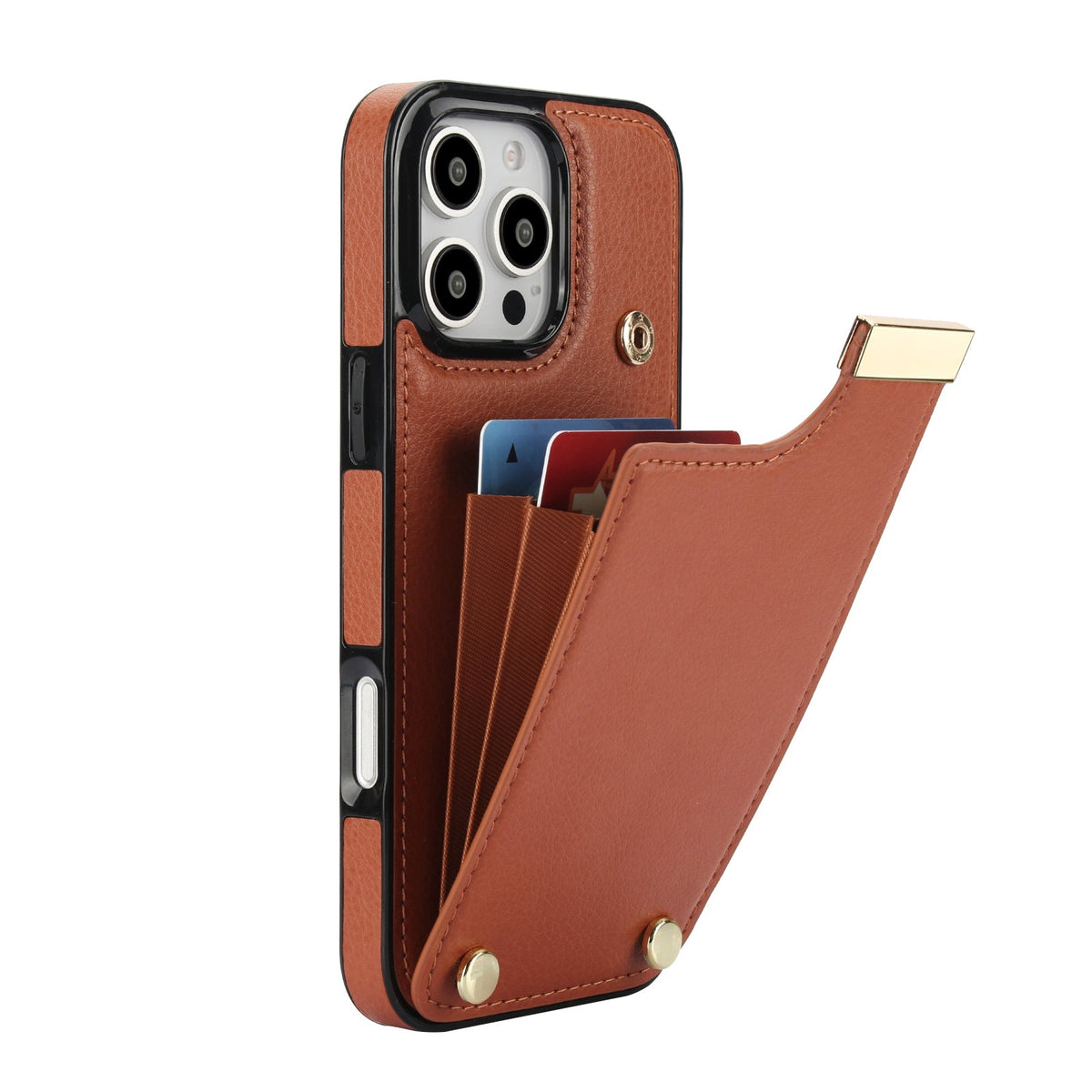 Leather Wallet iPhone Case Card Holder Flap