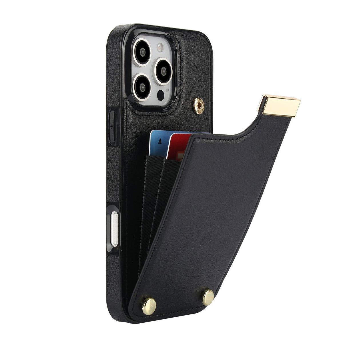 Leather Wallet iPhone Case Card Holder Flap