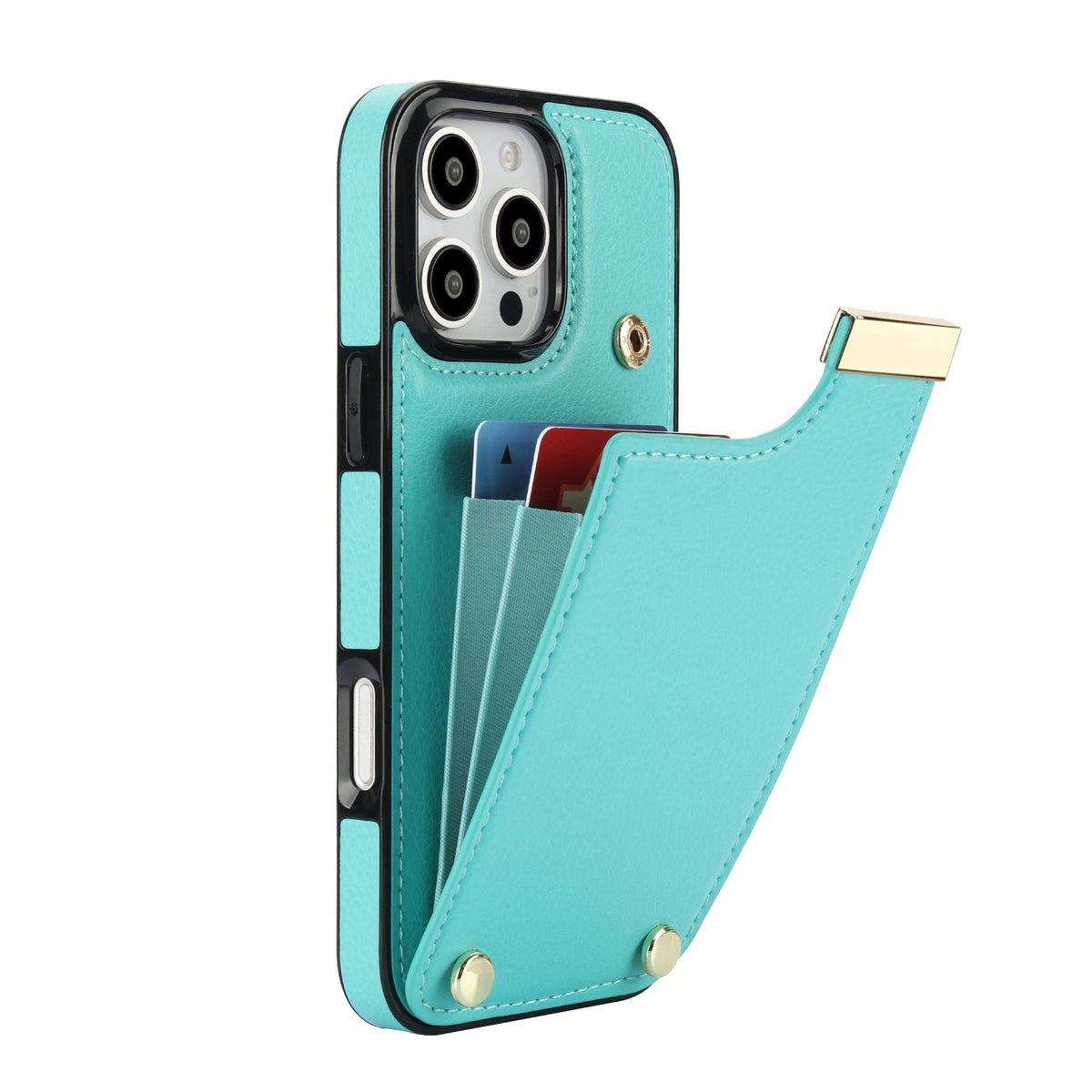 Leather Wallet iPhone Case Card Holder Flap