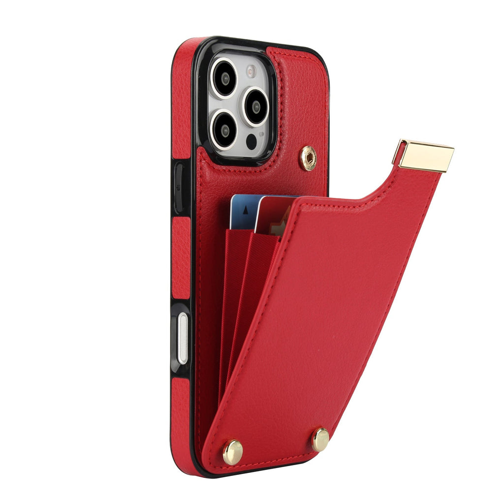 Leather Wallet iPhone Case Card Holder Flap