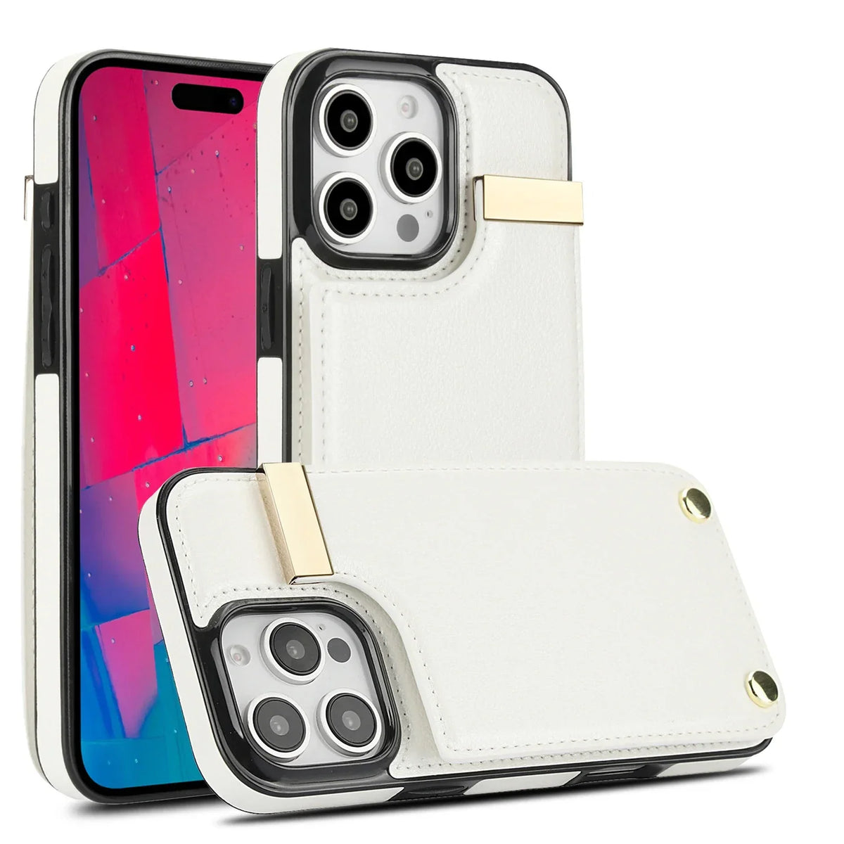 Leather Wallet iPhone Case Card Holder Flap