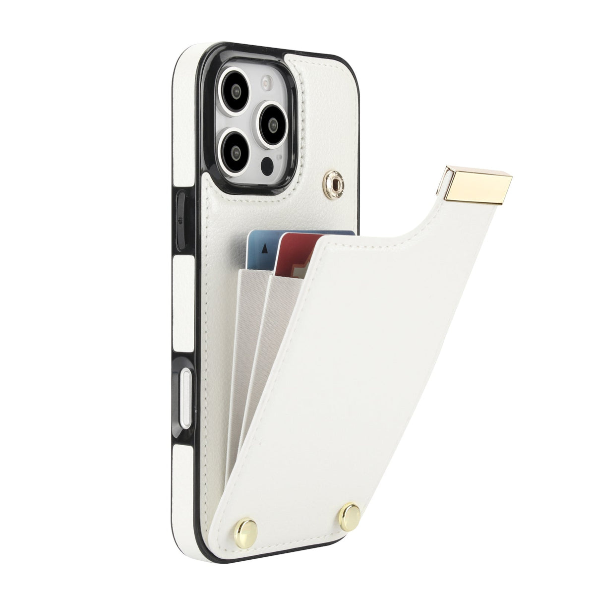 Leather Wallet iPhone Case Card Holder Flap