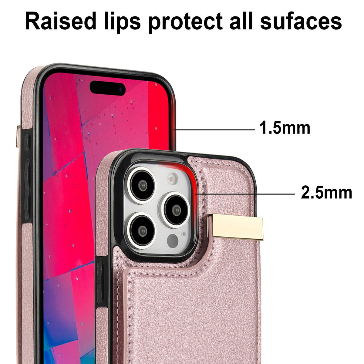 Leather Wallet iPhone Case Card Holder Flap