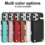 Leather Wallet iPhone Case Card Holder Flap