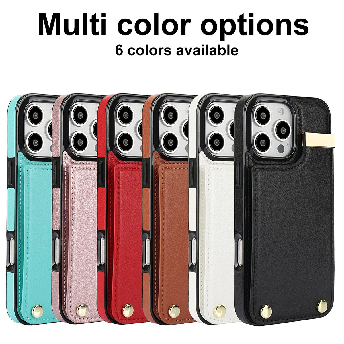 Leather Wallet iPhone Case Card Holder Flap