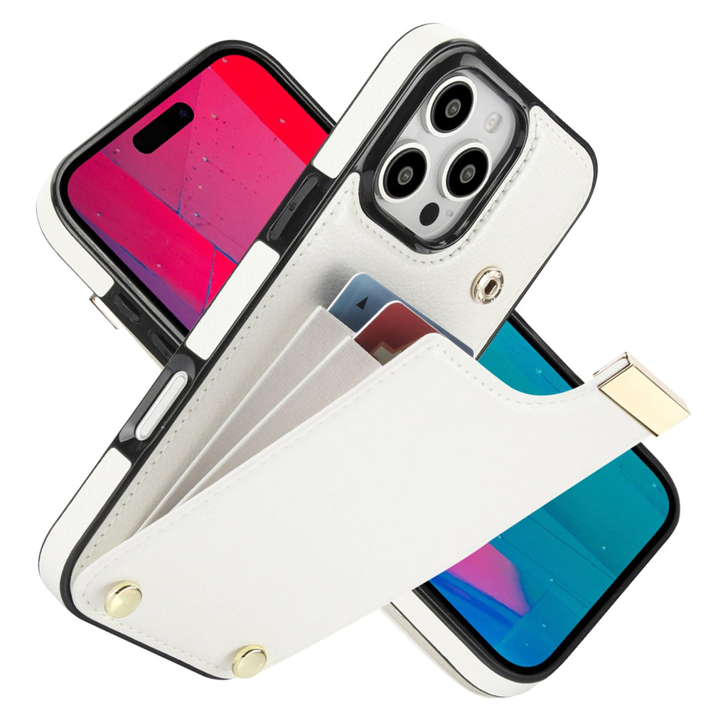 Leather Wallet iPhone Case Card Holder Flap
