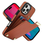 Leather Wallet iPhone Case Card Holder Flap