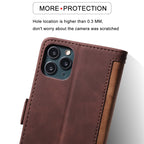 Leather Look Flip Wallet iPhone Case