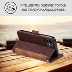 Leather Look Flip Wallet iPhone Case