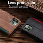 Leather Look Flip Wallet iPhone Case