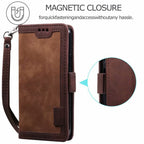 Leather Look Flip Wallet iPhone Case