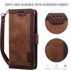 Leather Look Flip Wallet iPhone Case
