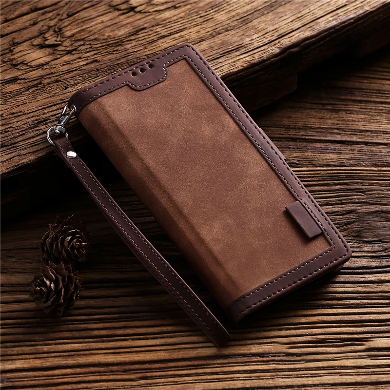 Leather Look Flip Wallet iPhone Case