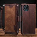 Leather Look Flip Wallet iPhone Case
