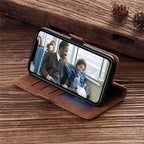 Leather Look Flip Wallet iPhone Case