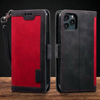 Leather Look Flip Wallet iPhone Case