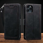 Leather Look Flip Wallet iPhone Case