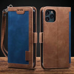 Leather Look Flip Wallet iPhone Case