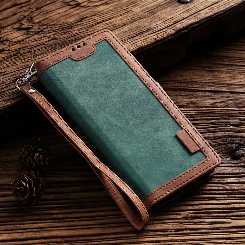 Leather Look Flip Wallet iPhone Case